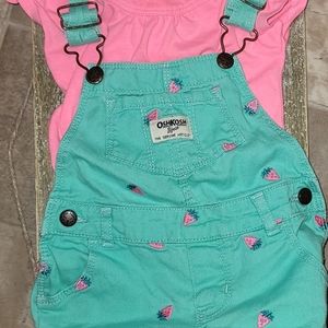 Oshkosh strawberry overalls